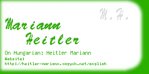 mariann heitler business card